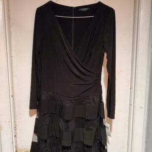 Lauren Ralph Lauren Tulle Trim Dress